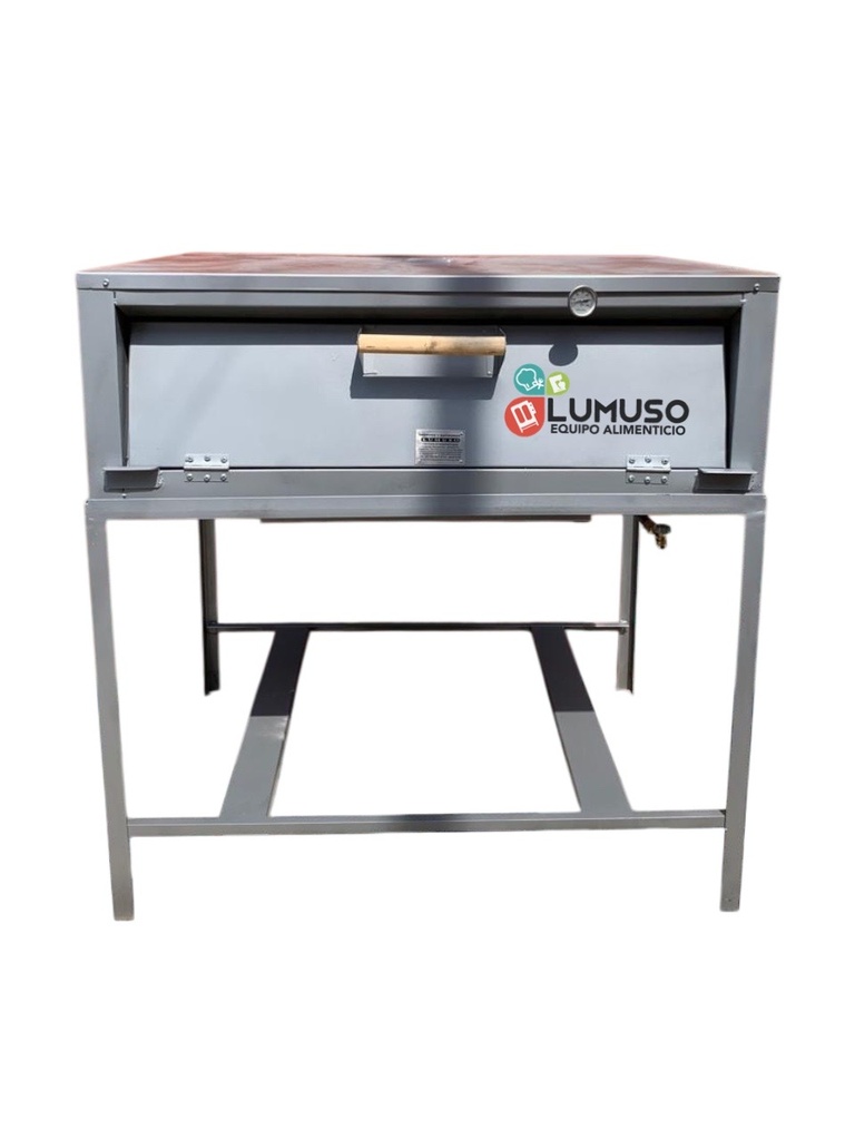 HORNO PIZZERO 4 CH. LAMINA N. CON PIEDRA  VOLCANICA