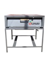 HORNO PIZZERO 4 CH. LAMINA N. CON PIEDRA  VOLCANICA