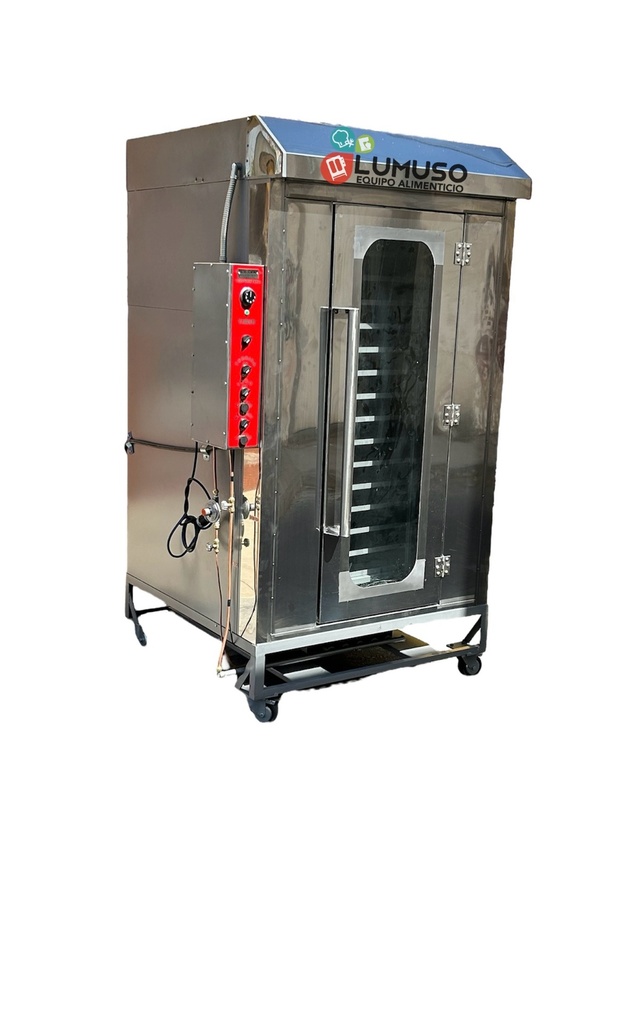 HORNO RACK 15 CHAROLAS, FRENTE ACERO